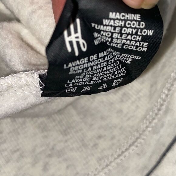 Howe No 65 Striped Crew Sweatshirt Cotton Side Zip‎ Cream Grey M Unisex - Picture 16 of 16